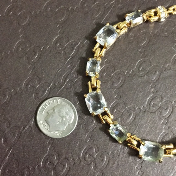 🖤Vtg💕Swarovski Gold necklace - Picture 13 of 14